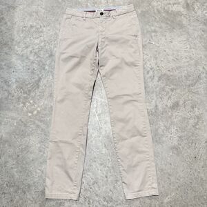 Perk Pants Men 31x32 Khaki Chino Flat Front Slim Fit Stretch Cotton